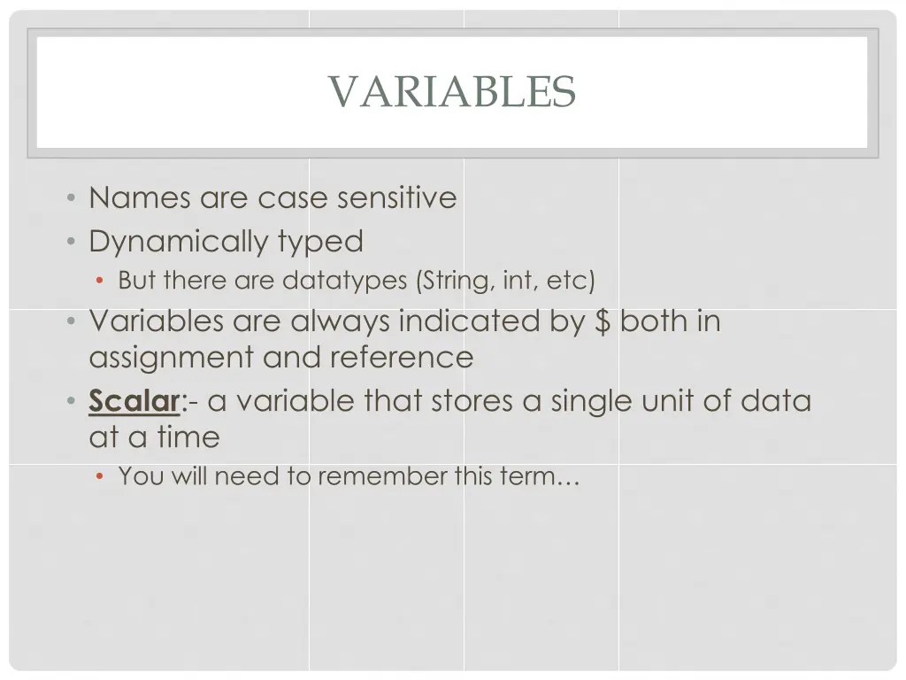 variables