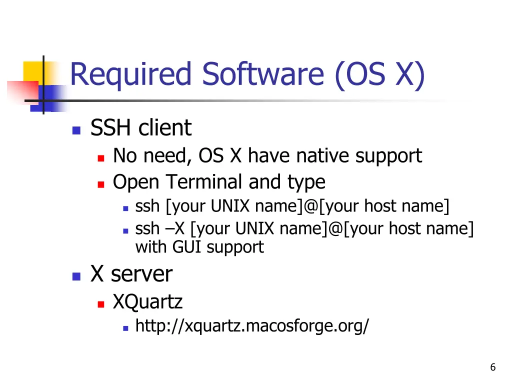 required software os x