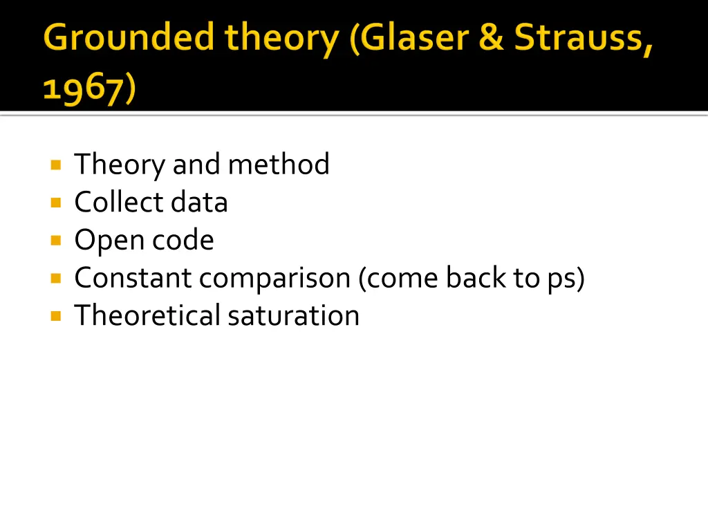 theory and method collect data open code constant