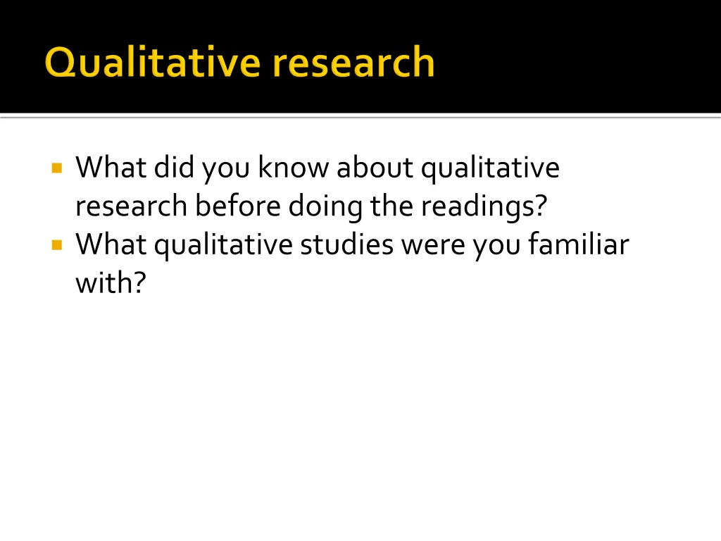 what did you know about qualitative research