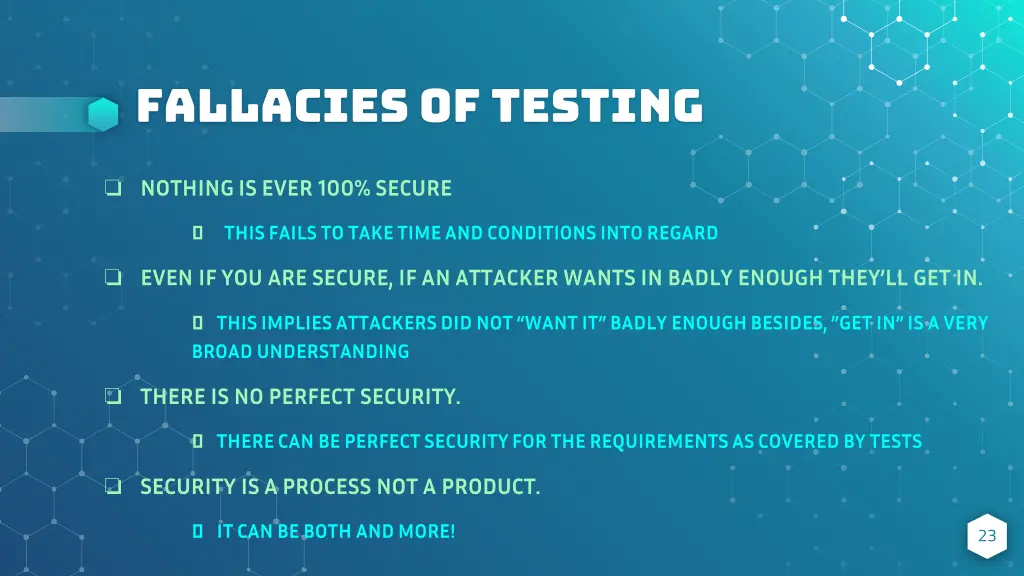 fallacies of testing