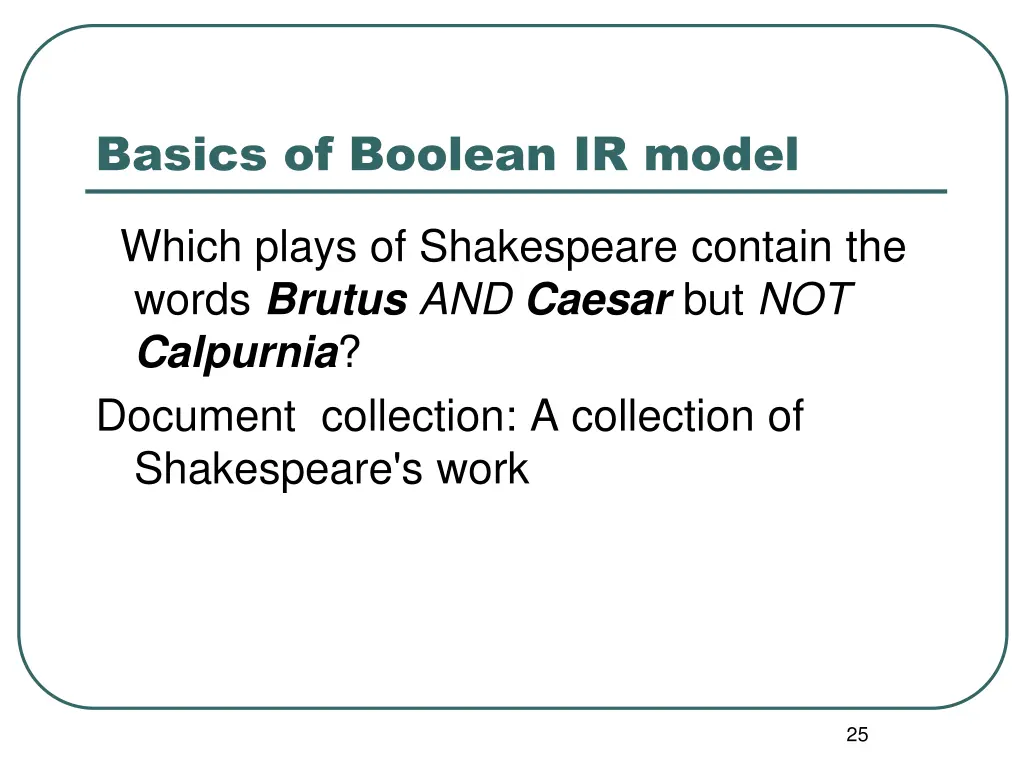 basics of boolean ir model