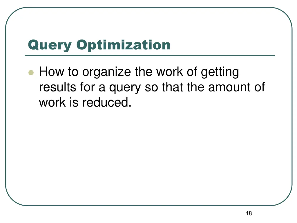 query optimization 1
