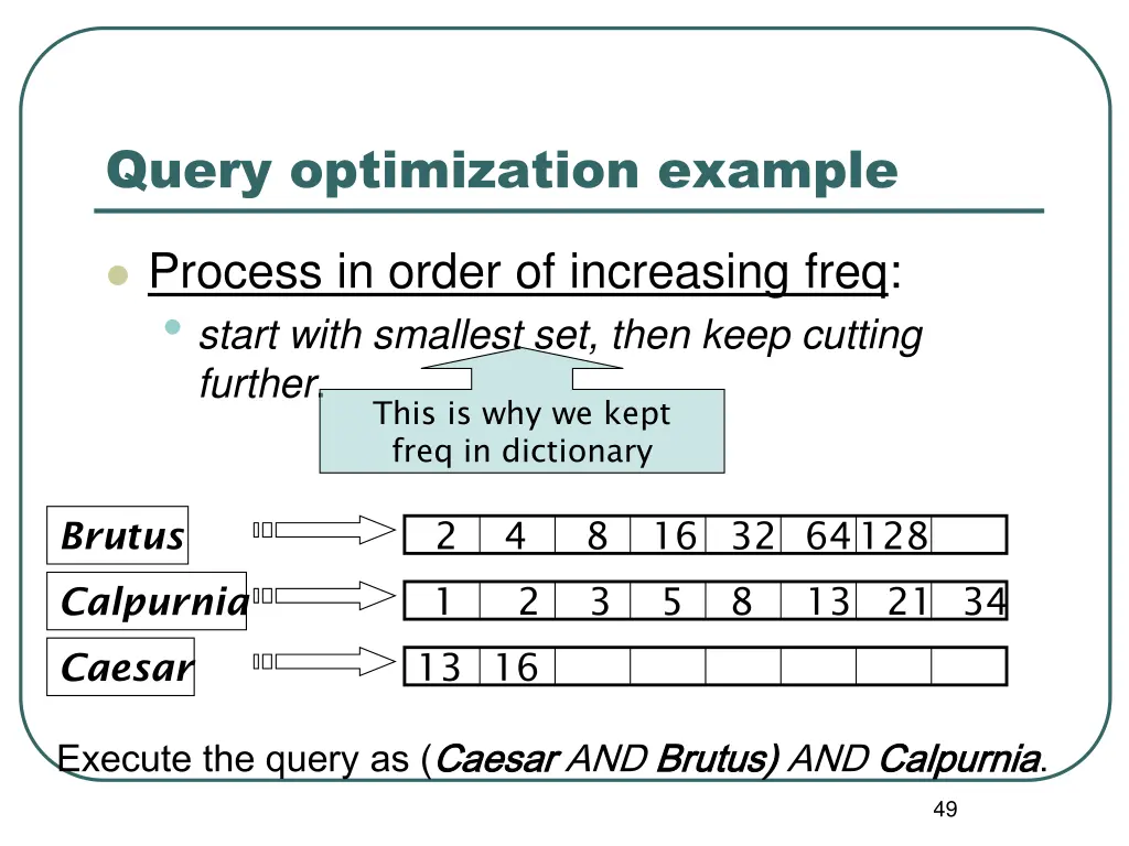 query optimization example
