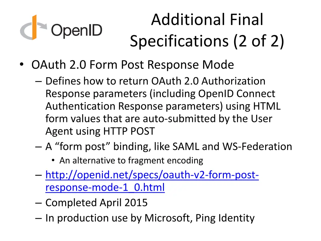 additional final specifications 2 of 2
