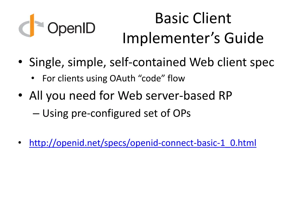 basic client implementer s guide