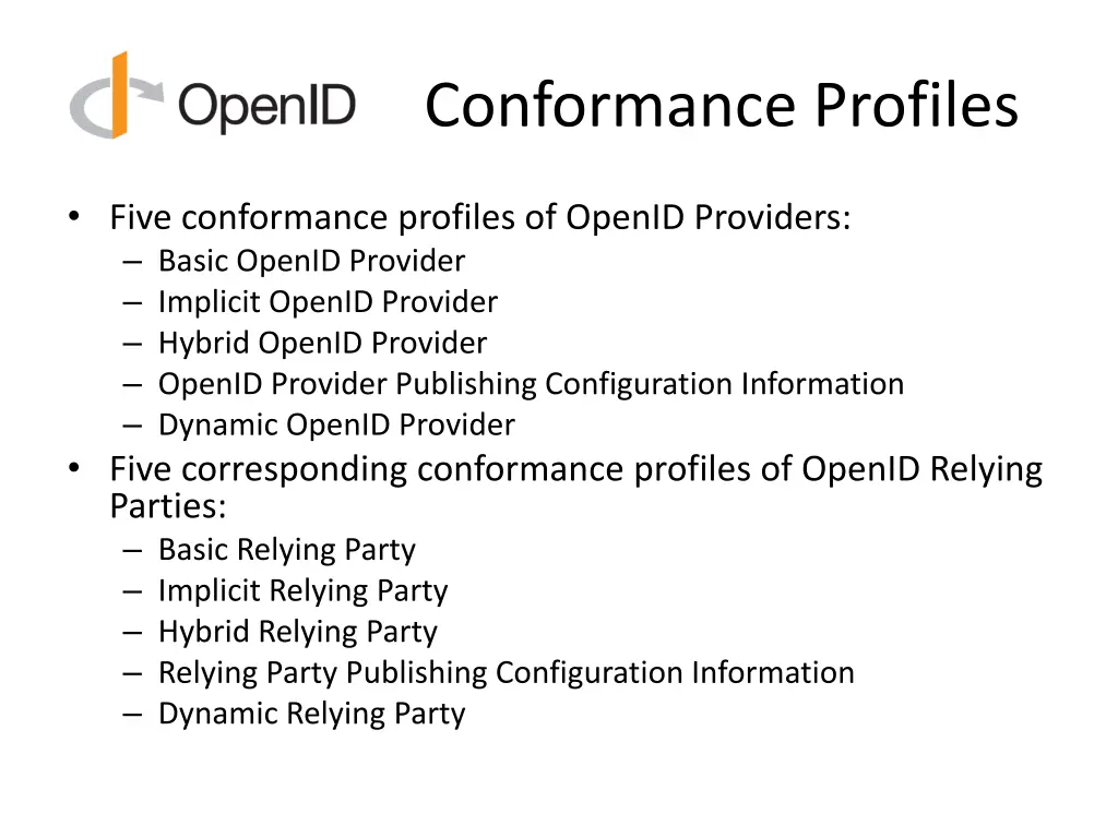 conformance profiles