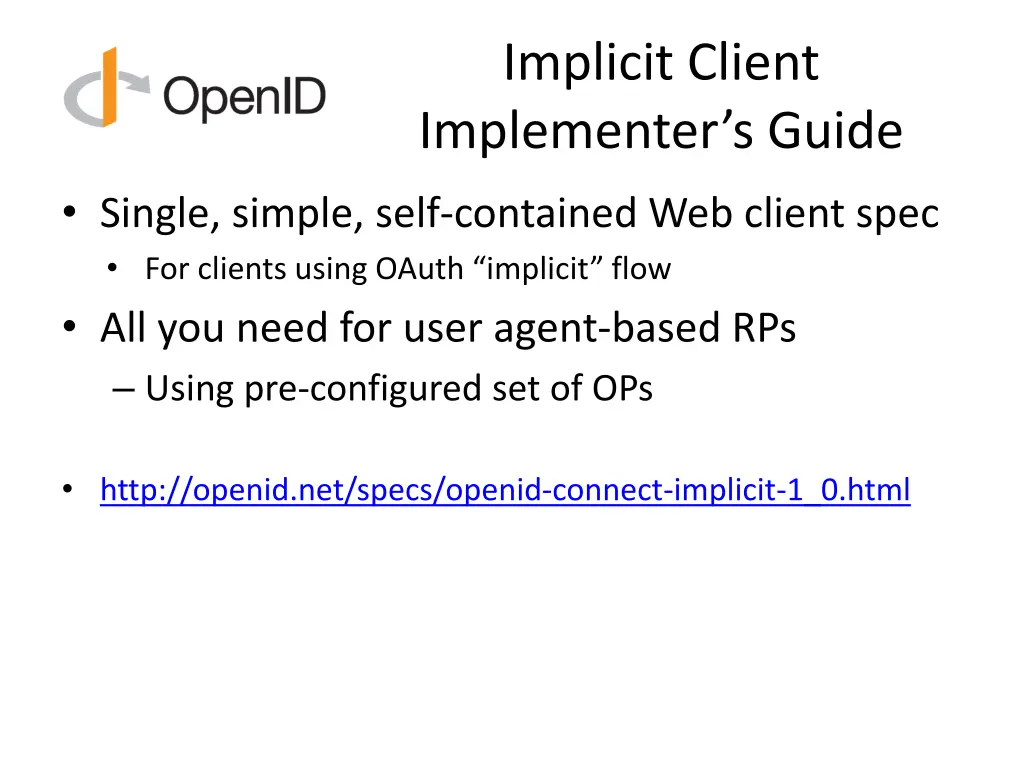 implicit client implementer s guide