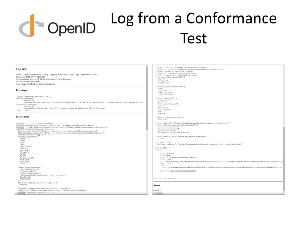 log from a conformance test