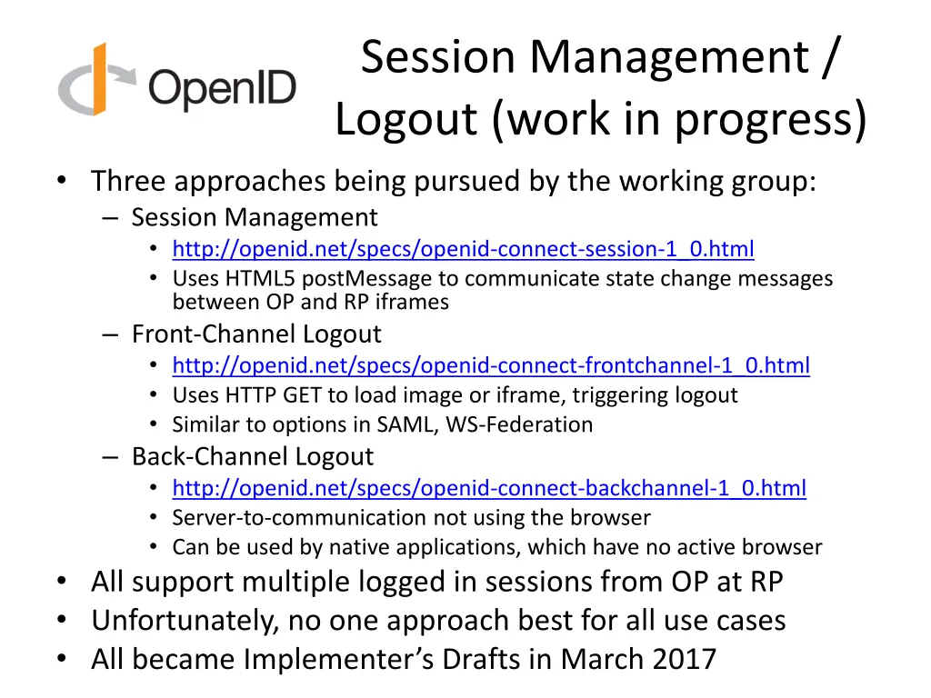 session management logout work in progress