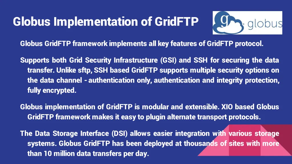 globus implementation of gridftp