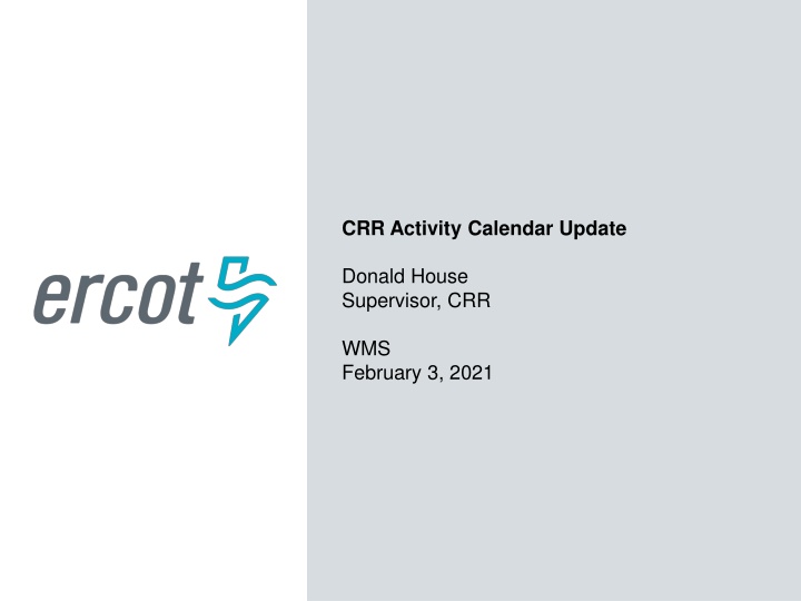 crr activity calendar update
