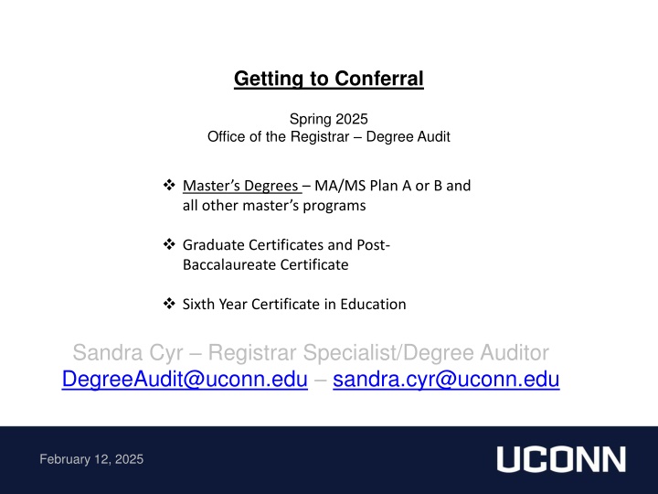 getting to conferral
