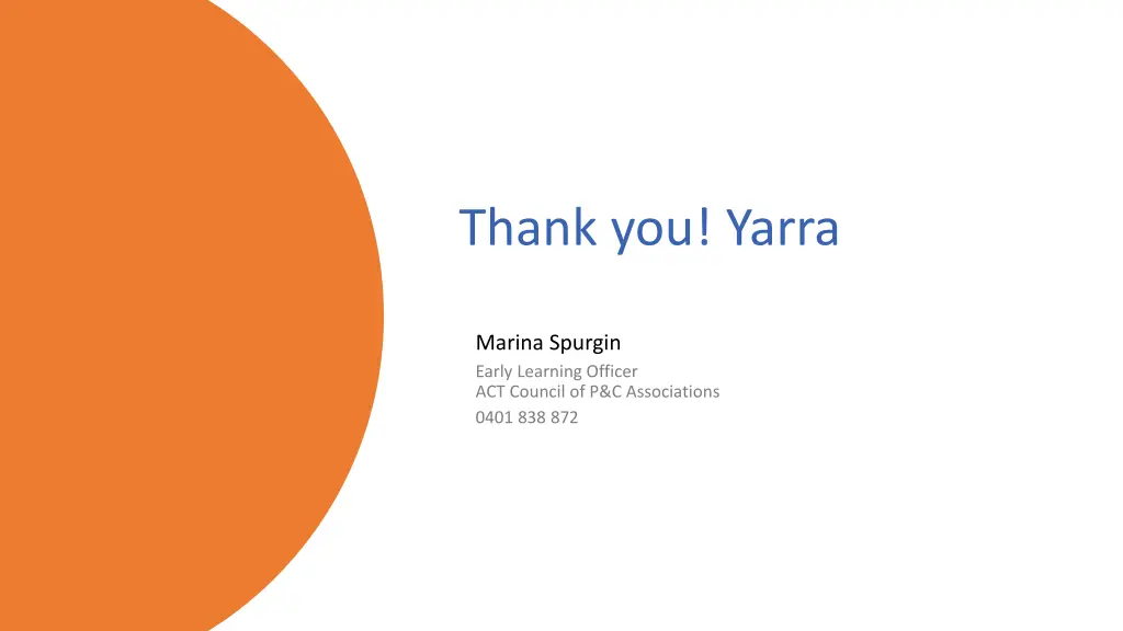 thank you yarra