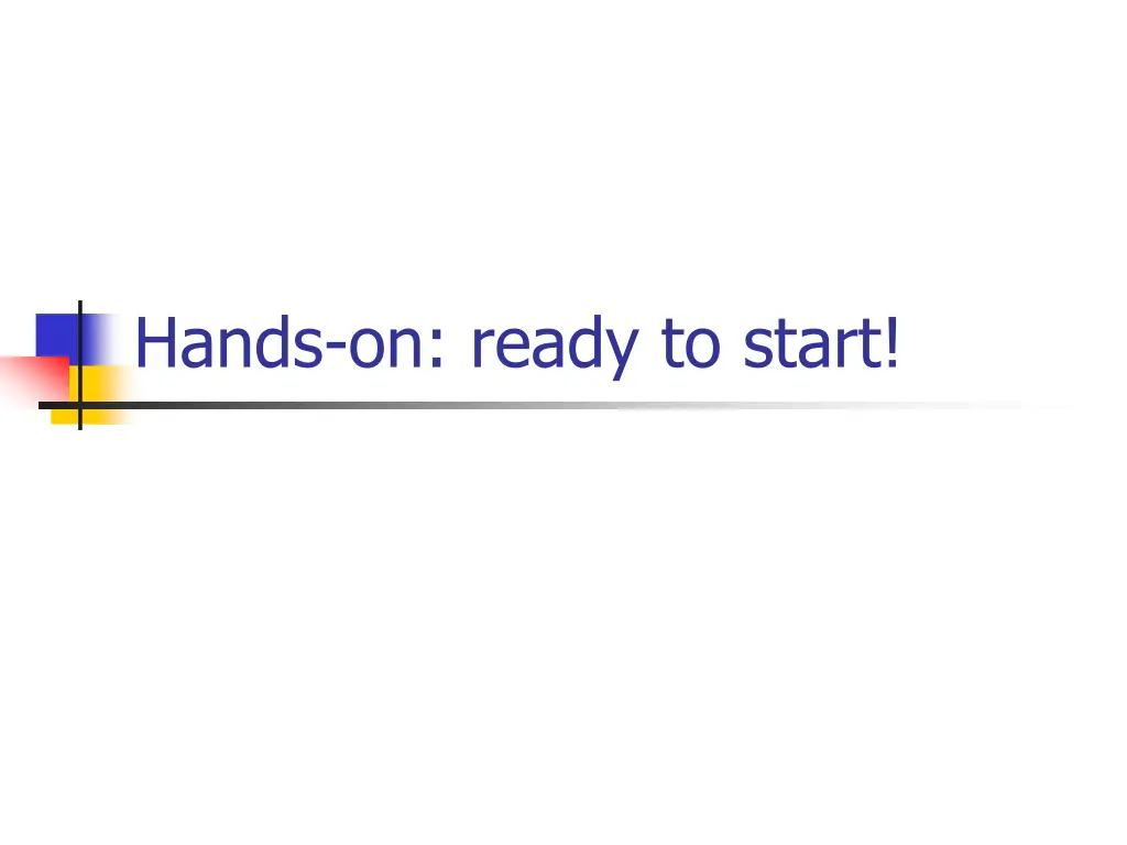 hands on ready to start