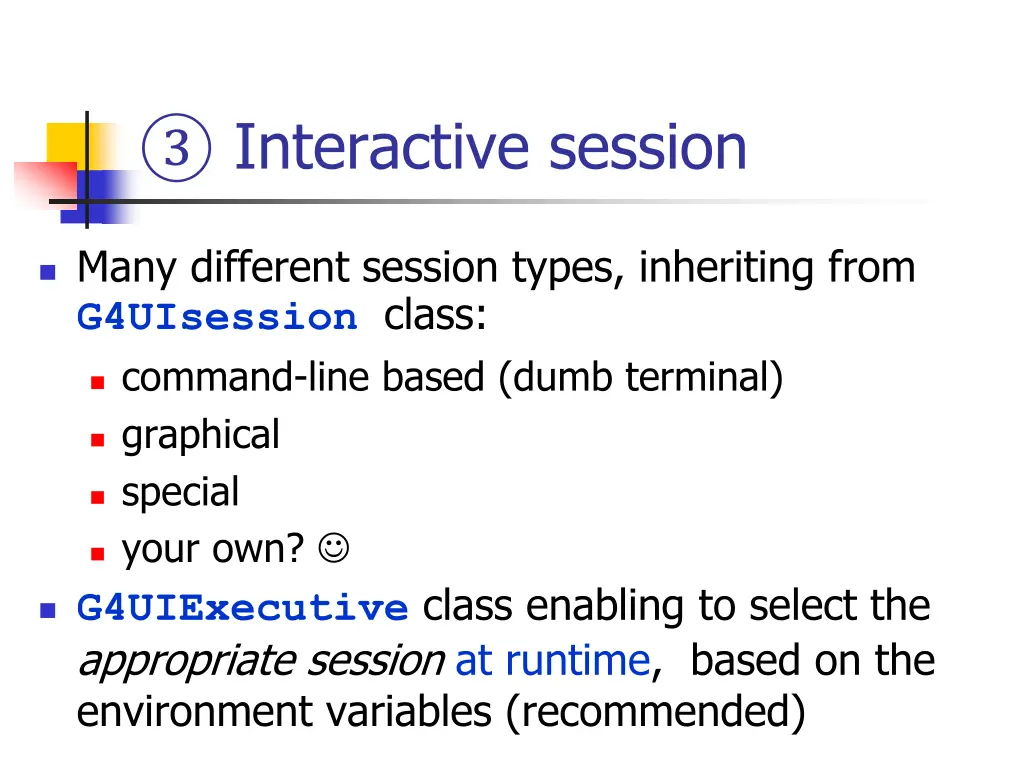 interactive session