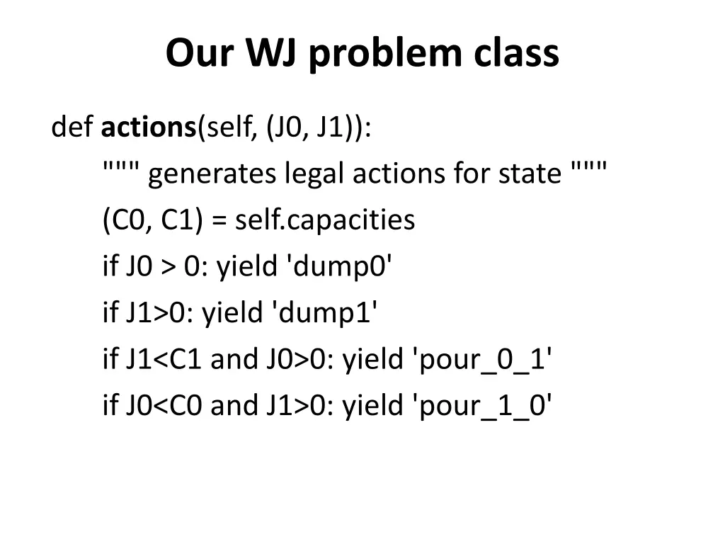 our wj problem class 1