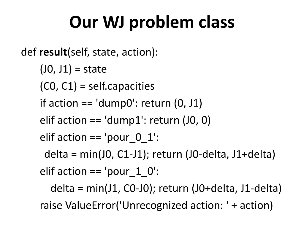 our wj problem class 2