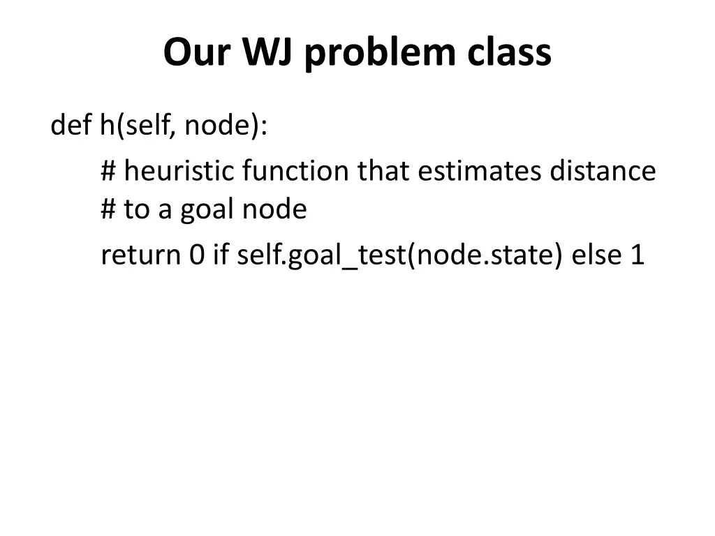 our wj problem class 3