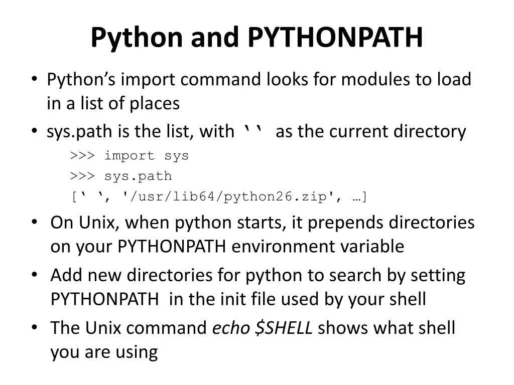 python and pythonpath