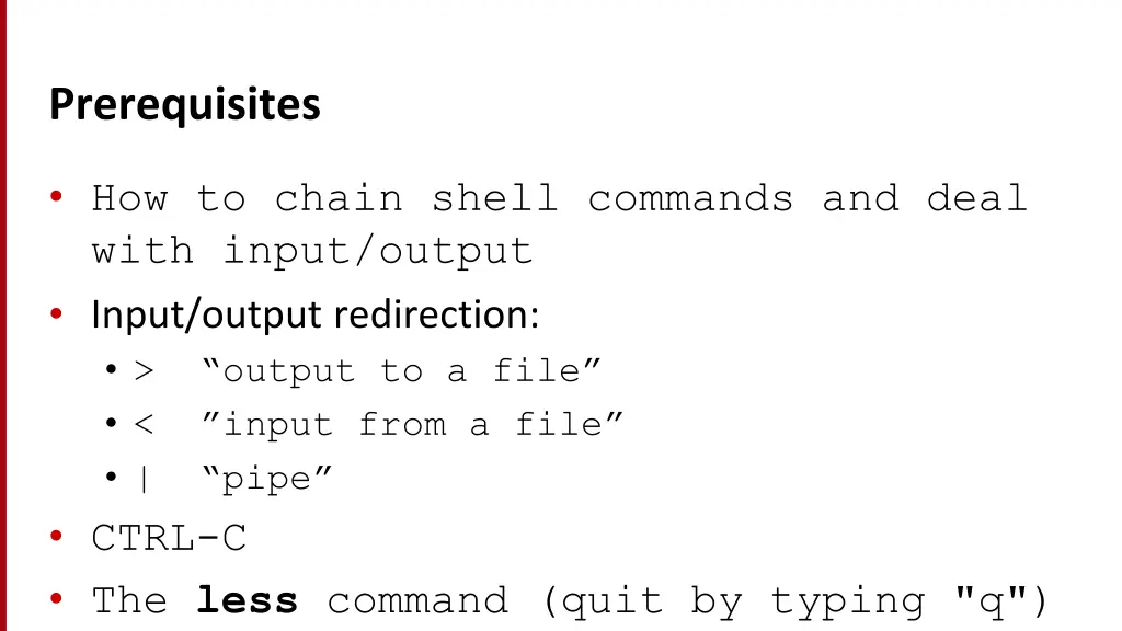 prerequisites 1