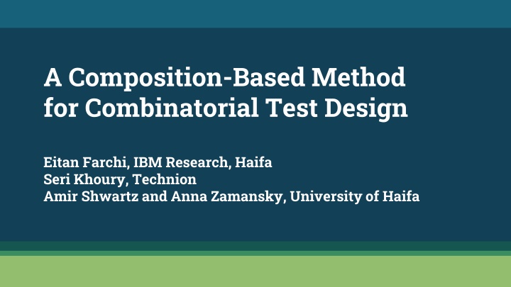 a composition based method for combinatorial test