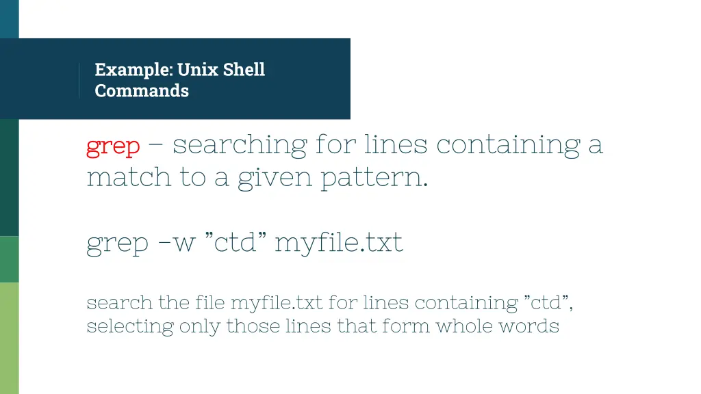 example unix shell commands 1