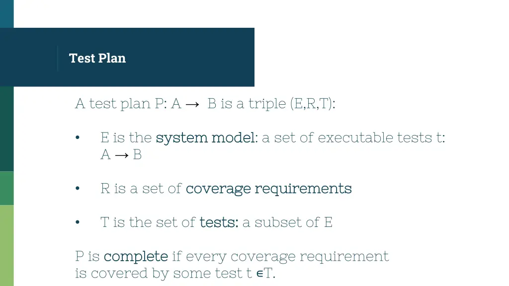 test plan
