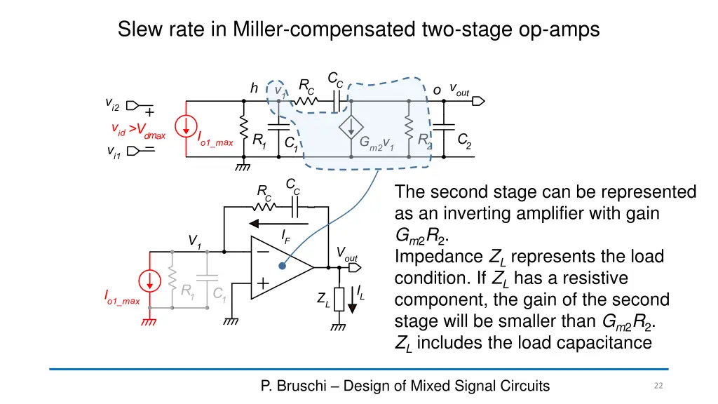 slew rate in miller compensated two stage op amps