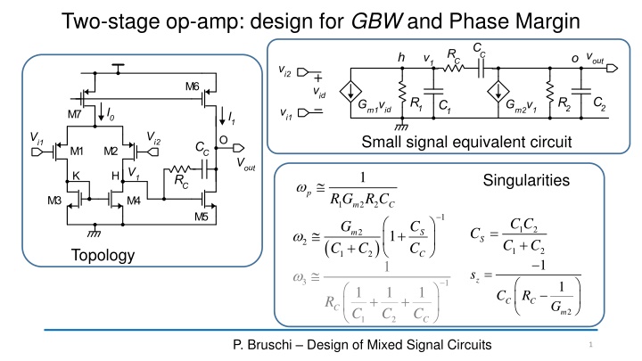 two stage op amp design for gbw and phase margin
