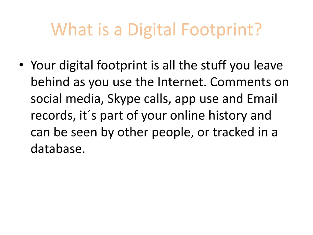 what is a digital footprint