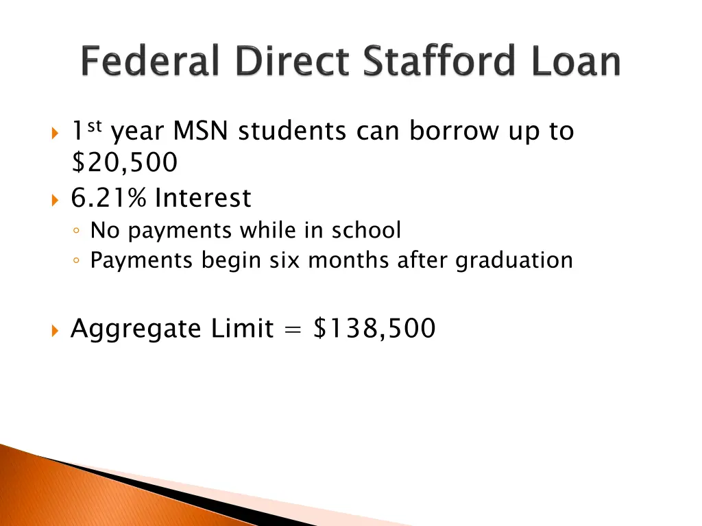 1 st year msn students can borrow