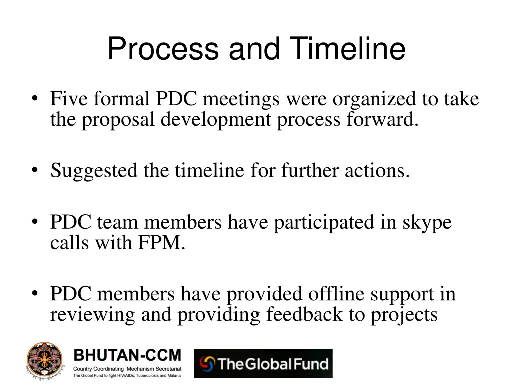 process and timeline