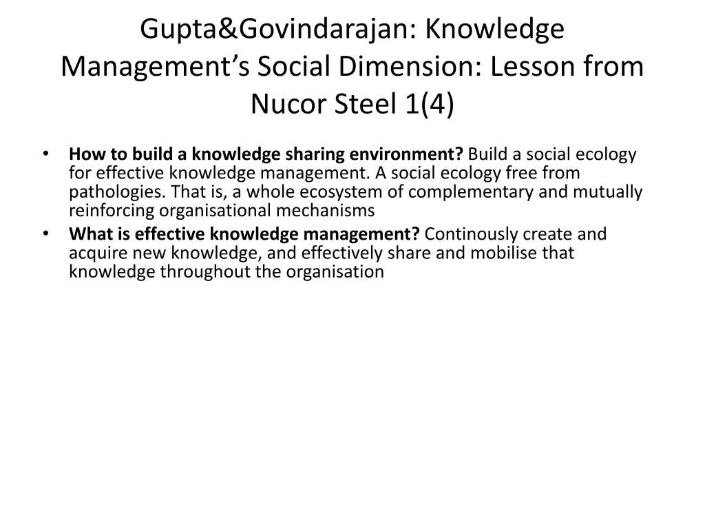 gupta govindarajan knowledge management s social
