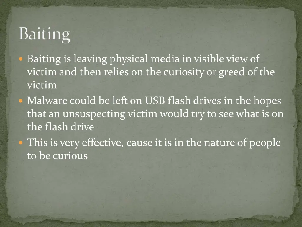 baiting