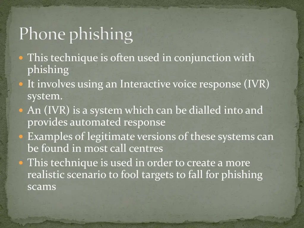 phone phishing