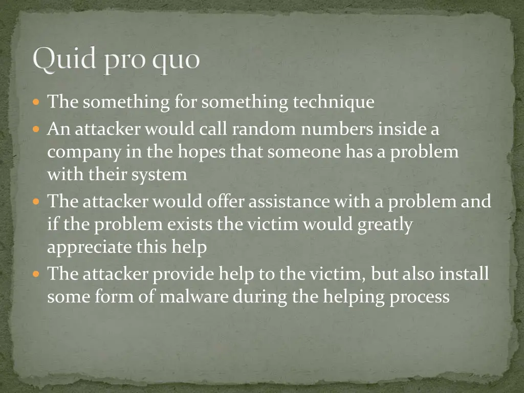 quid pro quo