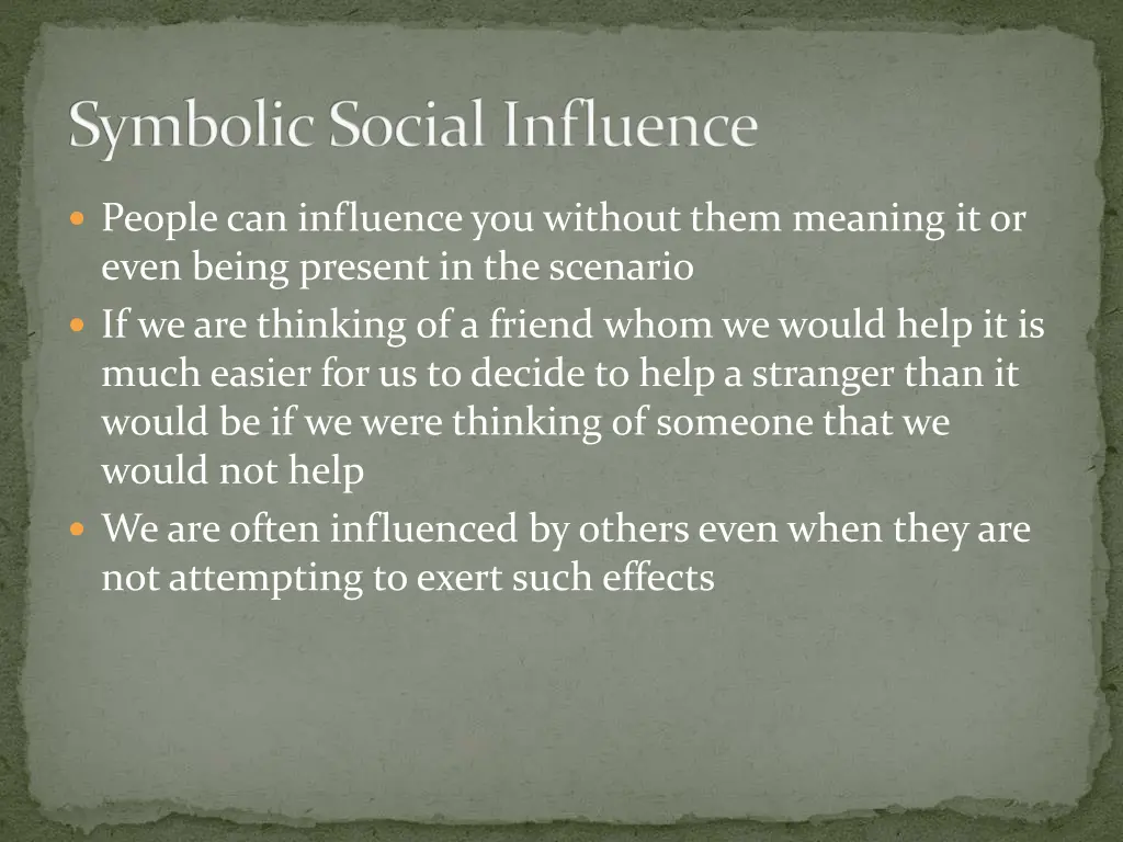 symbolic social influence