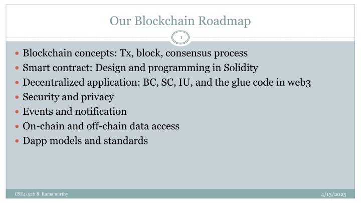 our blockchain roadmap