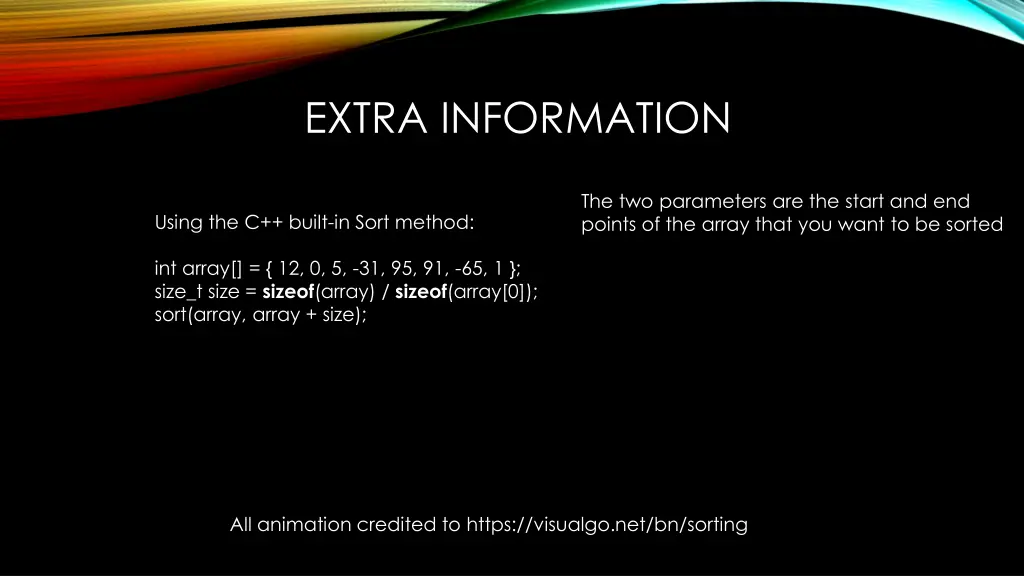 extra information