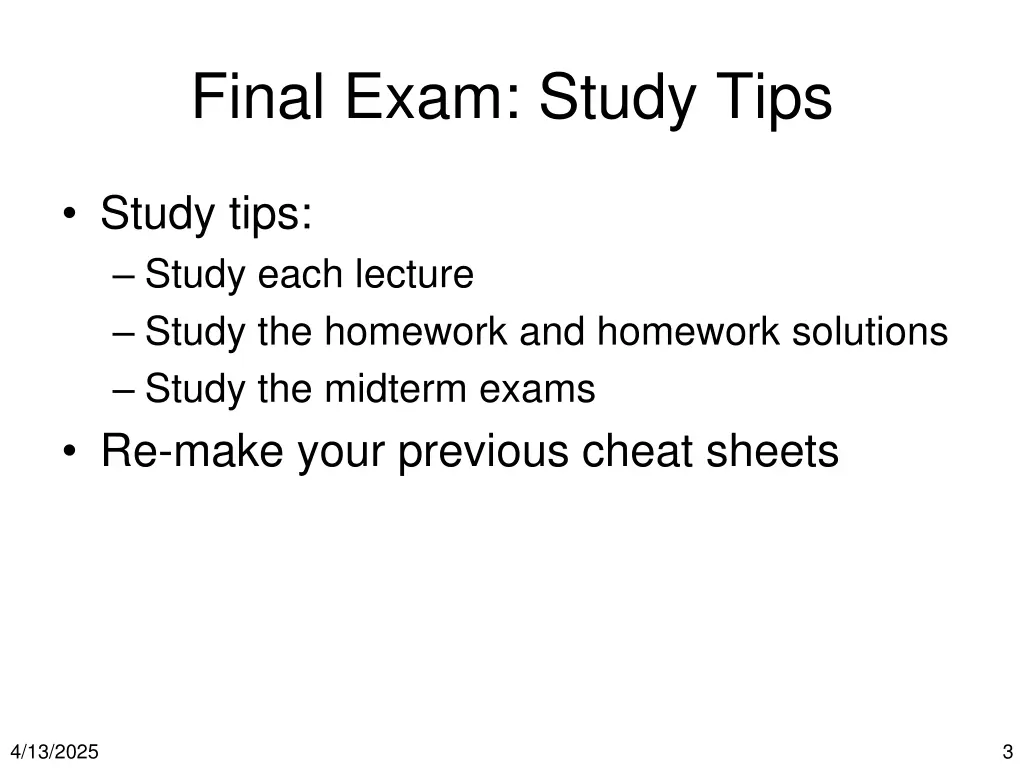final exam study tips