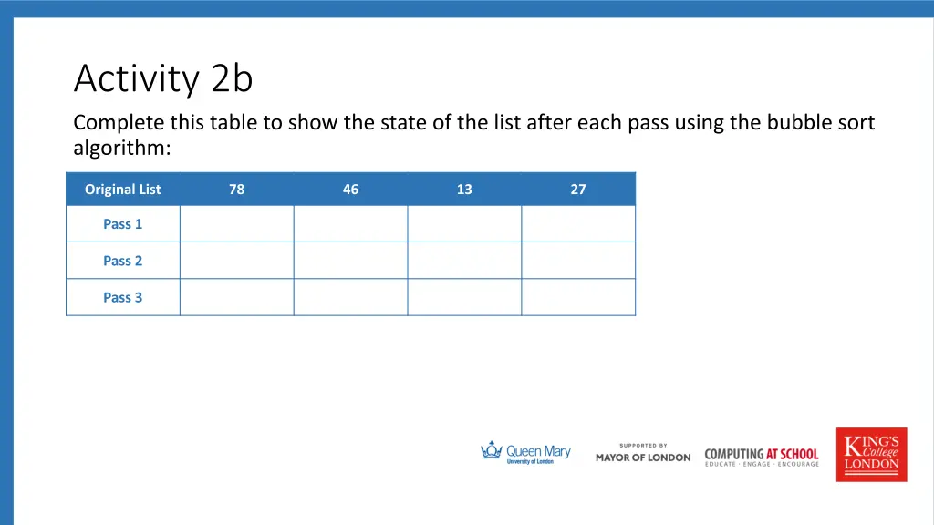 activity 2b complete this table to show the state