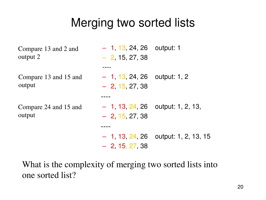 merging two sorted lists 1