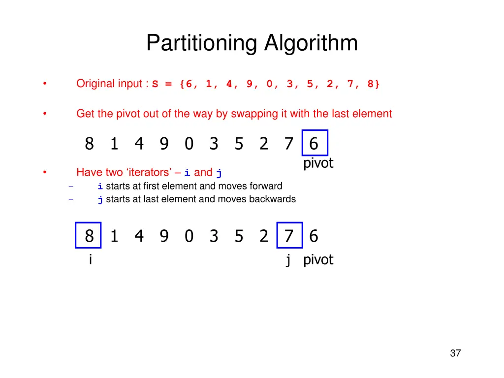 partitioning algorithm