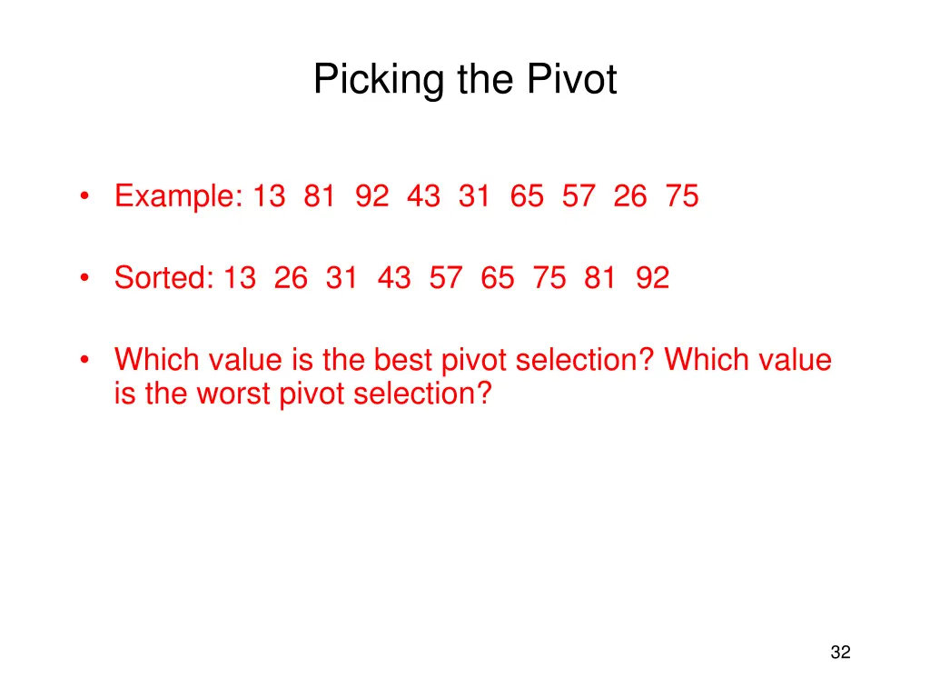 picking the pivot 2