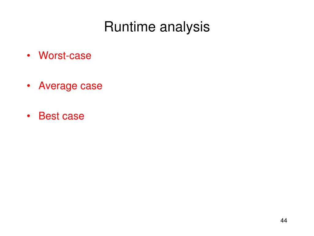 runtime analysis