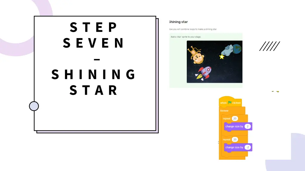 s t e p s e v e n s h i n i n g s t a r