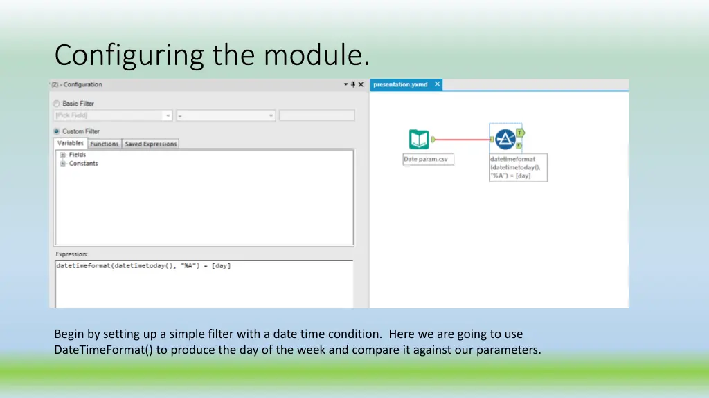 configuring the module