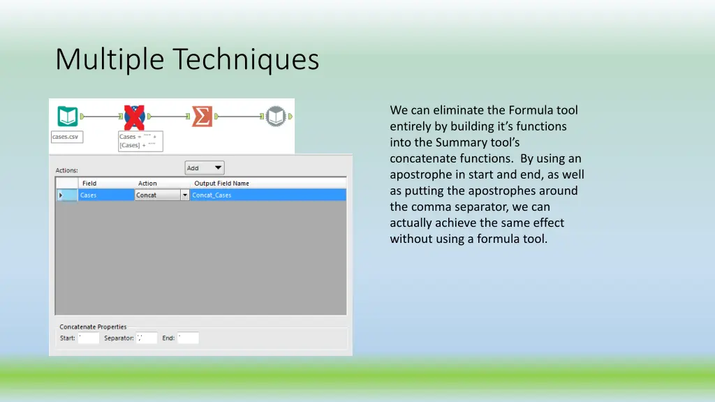 multiple techniques