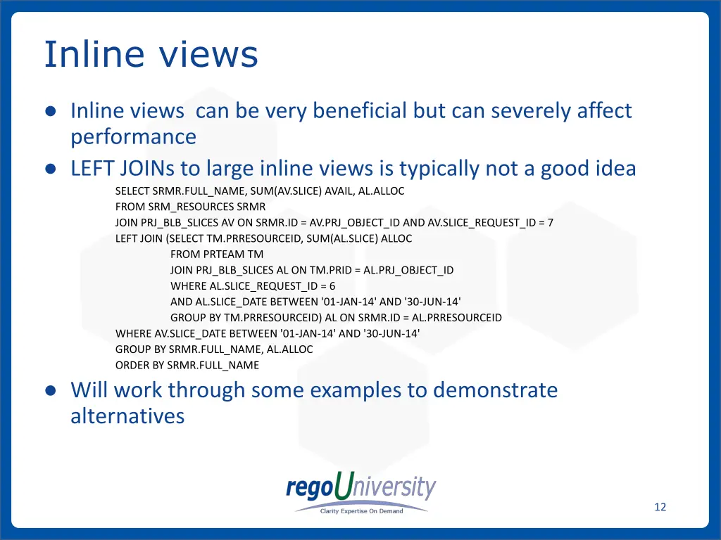 inline views
